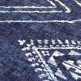 thumbnail image 5 of ReaLife Rugs Machine Washable Printed Moroccan Diamond Blue Eco-friendly Recycled Fiber Area Runner Rug (2'6" x 8'), 5 of 10