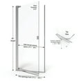 thumbnail image 2 of Basco A0063-6Ob Armon 66" High X 33-1/4" Wide Hinged Semi Frameless Shower Door - Nickel, 2 of 7