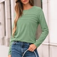 thumbnail image 4 of SUNBS Blouses for Women Long Sleeve Shirts Dressy Casual Crew Neck Fall Tops, Sizes S-2XL, 4 of 8