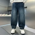 thumbnail image 7 of Pants for Boys,Denim Pants Straight Leg Loose Fit Comfortable Stylish With Pockets Casual Boys Jeans for Kids,Boys Jeans,16 Blue,12-13 Years, 7 of 7