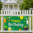thumbnail image 5 of Green Themed Happy Birthday Banner with Shamrock Balloon Decorations Irish Party Elements Photography Props Backdrop Party Decorations Birthday Celebration St Patrick Day Party Supplies, 5 of 7