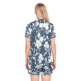 thumbnail image 3 of Women Silk Pajama Sets Causal Outings Fashion Midnight Blooms Pattern Home, 3 of 7