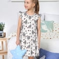 thumbnail image 4 of Balery Funny Chicken Camisón de princesa para niñas, pijama de algodón con mangas abullonadas, suave y bonito.-Medium, 4 of 6