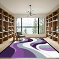 thumbnail image 2 of ODIKA 8'x10' Machine Washable Non-Slip Area Rug, Abstract Purple High Traffic Rug with Pad, Purple, 1058204, 2 of 8