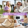 thumbnail image 4 of ROSEKIND 63'' Rose Flower Bouquet Blanket, Soft and Lightweight Knitted Throw Blankets, 4 of 6