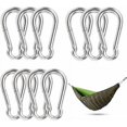thumbnail image 1 of 10 Piezas Mosquetón de Acero Inoxidable Amarre Mosquetón Clip Mosquetón Impermeable A Prueba de Herrumbre Duradero Para Deportes Hamaca Pesca Columpio Camping Hogar Jardinería Decoración Ormromra BST3056362, 1 of 5