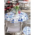 thumbnail image 4 of Outdoor Tablecloth with Umbrella Hole and Zipper, Valentine's Day Round Table Cloth 60 Inch Waterproof Tablecloth, Blue Love Heart Romantic Me You Picnic Table Cover for Patio Camping, 4 of 7