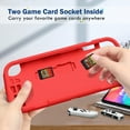 thumbnail image 2 of Fintie Kids Case for Nintendo Switch OLED Model 2021 with 2 Game Card Slots - [Kids Friendly] Ultralight Shockproof Protective Cover, Ergonomic Grip Case for Switch OLED Model Console 7.0", Red, 2 of 9