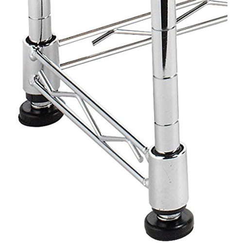 Whitmor Supreme Sink Shelf - Multiuse Organizer - Wood and Chrome 40lb Capacity - Silver