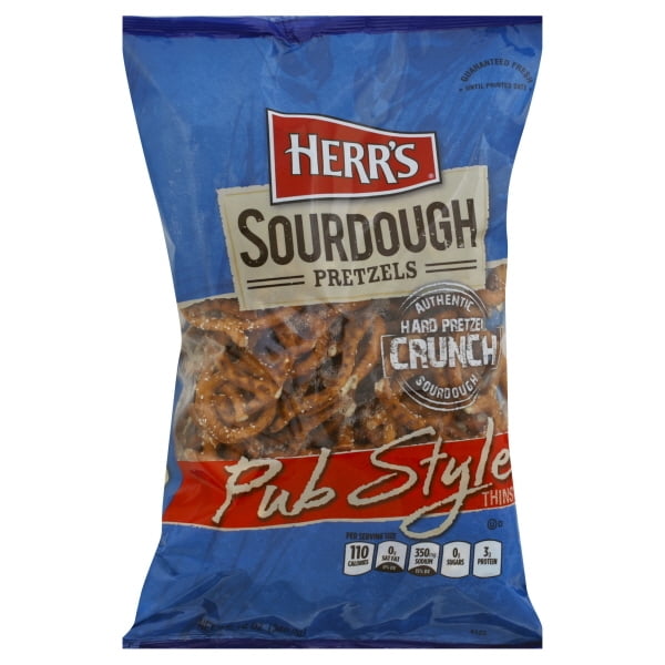 Herr's Pub Style Thins Sourdough Pretzels, 12 Oz.