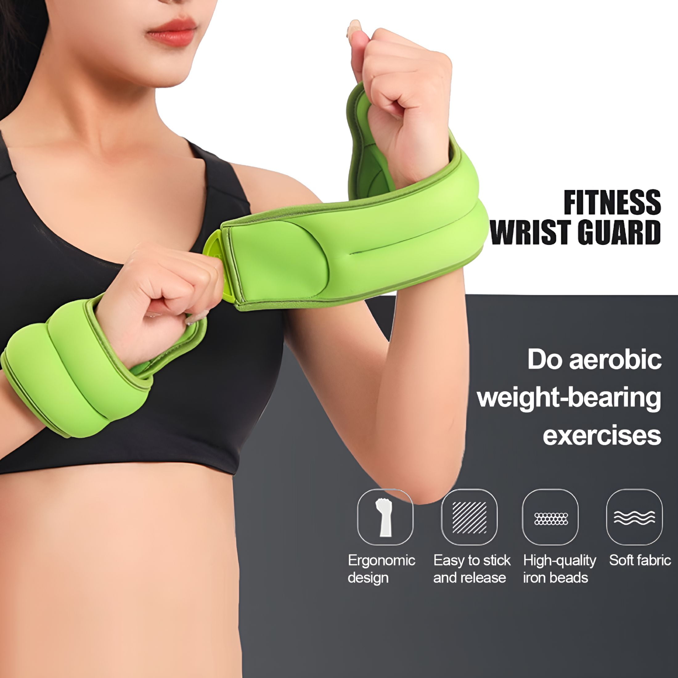 BESTSKY 2026 New 1 Pair Wrist Weights with Thumb Waterproof Breathable Ergonomic Design Strength Training Sandbags Hand Weights Set for Running Walking Fitness Gym Aerobics