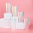 thumbnail image 3 of 50 Pcs Iridescent Plastic Cups 16 oz Pastel Shiny Party Cups Disposable Drinking Cups for Iridescent Disco Party Decor Birthday Wedding, Party Supplies, 3 of 8