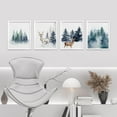 thumbnail image 3 of PixonSign Framed Wall Art Pastel Christmas Reindeer Deer Moose Forest Prints, Set of 4 Cartoon Winter Celebrations & Holidays Wall Décor, Modern Adhesive Canvas Posters - 11"x14" White, 3 of 5