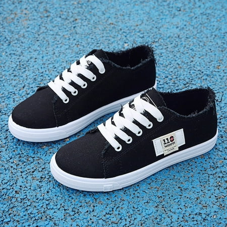 

PEASKJP Slip On Shoes Women Women Casual Summer New Pattern Slip On Round Toe Shoes Running Shoes Black 8