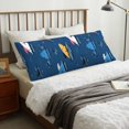 thumbnail image 4 of Zufioo Colorful Ocean Shark Print 20x54 Inch Long Body Pillowcase, without Pillow Core, Pillow Case with Hidden Zipper, Ideal Gift for Home Furnishings, 4 of 7