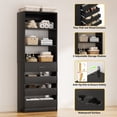 thumbnail image 3 of Homieasy 4-Pack Space-Saving Modular Closet Organizer with 16 Drawers & Adjustable Shelves - Customizable Wood Storage Cabinet for Bedroom/Entryway, Easy Assembly Tall Armoire Wardrobe Units,Black, 3 of 5