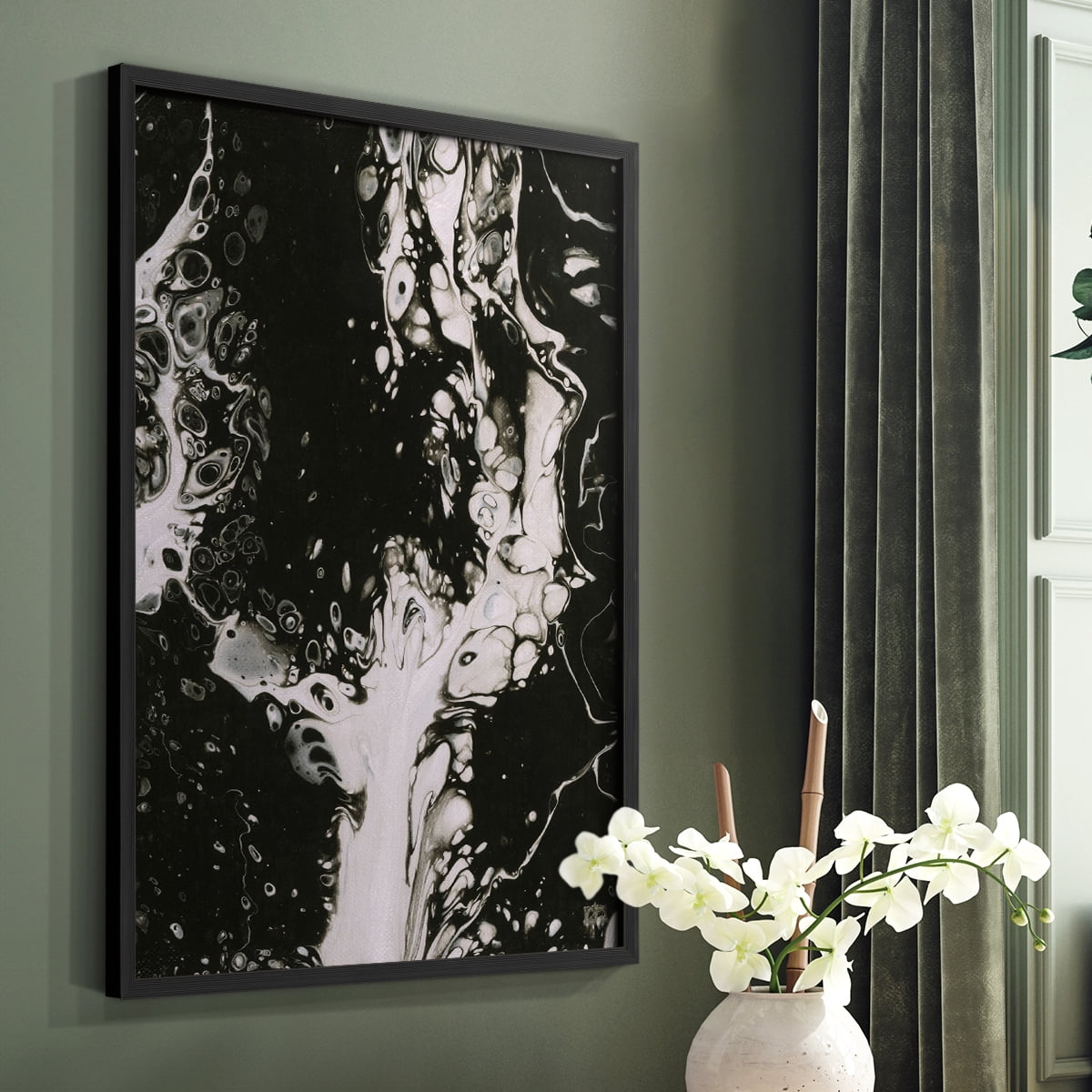 C37 Framed Print in Black Solid Wood Framed Print No Nail Hanging