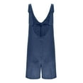 thumbnail image 6 of AnuYalue Overalls for Women Fashion V Neck Denim Romper Adjustable Jean Jumpsuits Beach Vacation Outfits with Pockets Dark Blue XL, 6 of 8