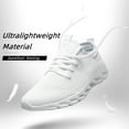 thumbnail image 2 of BUBUDENG Mens Walking Sneakers Athletic Shoes Breathable Knit Casual Shoes 9 White Trainers Lightweight, 2 of 8
