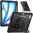 thumbnail image 2 of XYX For iPad Air 11 inch Case (2025 M3/2024 M2), 360 Rotating Hand Grip, Shoulder Strap, Heavy Duty Drop Protection, Black, 2 of 7