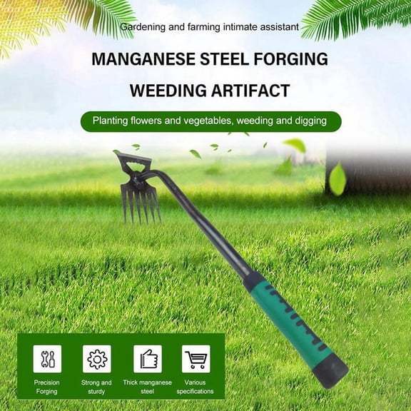 Garden Weeding Teeth, Remover Tool, Hand Uprooting Weeder Multi-Purpose Puller, Puller Tool with Forgeds Steel, A