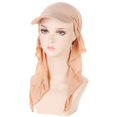 thumbnail image 5 of ZJXFGS Clearance Baseball Cap & Scarf 2-In-1 Baseball Hat Cap Hijab Simple Fabric Turban Summer Breathable Muslim Headscarf Hijab Cap for Women Khaki One Size, 5 of 5