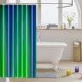 thumbnail image 3 of Green Blue Teal Shower Curtain Ombre Abstract Art Bathroom Curtains,Geometric Striped Fabric Shower Curtain Stripe Neon Gradient Bath Curtain Bathroom Decor 72"Wx72"L, 3 of 4