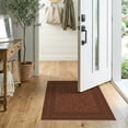 thumbnail image 2 of ODIKA 2'x3' Rust Geometric Medallion Traditional Washable Doormat Intricate Octagonal Motifs With Diamond Grid Layout And Multi Layered for Entryway, Kitchen, Laundry Room, Non-Slip, Low Pile, 2 of 7