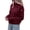 Burgundy, variant on Womens Turtleneck Sweater Pullover Side Button Fall Clothes Stretchy Knit,Dropped Shoulder,Ribbed Cuffs,Asymmetrical,Jumper Long Sleeve Tops,Work Offices