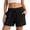 v#30Black161, variant on Rggeeun Womens Shorts Solid Color Elastic High Waist Relaxed Fit Front Seam With Side Pockets & Adjustable Tie Wide Leg For Beach Surf Cozy Bottoms,Coffee,Xxl