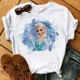thumbnail image 3 of Camiseta de princesa Anna Frozen de dibujos animados con estampado de Elsa para mujer, camisetas Harajuku con gráfico bonito, camisetas de Hip Hop para mujer, 3 of 5