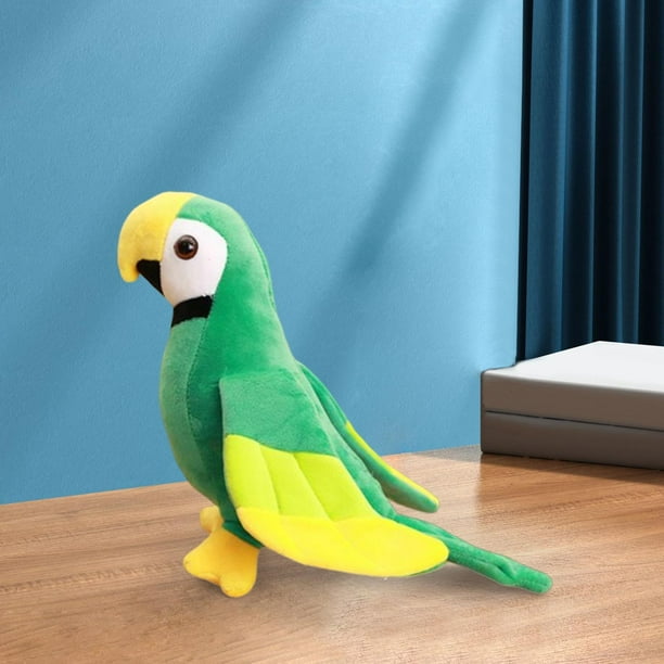 Green parrot deals soft toy