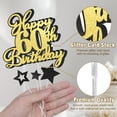 thumbnail image 3 of Cake topper OffiCreative Feliz 60.º cumpleaños negro y dorado, 3 of 7