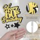 thumbnail image 3 of Cake topper OffiCreative Feliz 60.º cumpleaños negro y dorado, 3 of 7