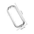 thumbnail image 2 of Raindrops Sliding Shower Door Handle 304 Stainless Steel Silver 1Set, 2 of 8