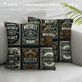 thumbnail image 3 of JRXY Throw Pillow Covers Whiskey Vintage Border Western Frame Retro Font Antique Beer Banner Sign Victorian Baroque for Living Room Bedroom Sofa White, 3 of 5