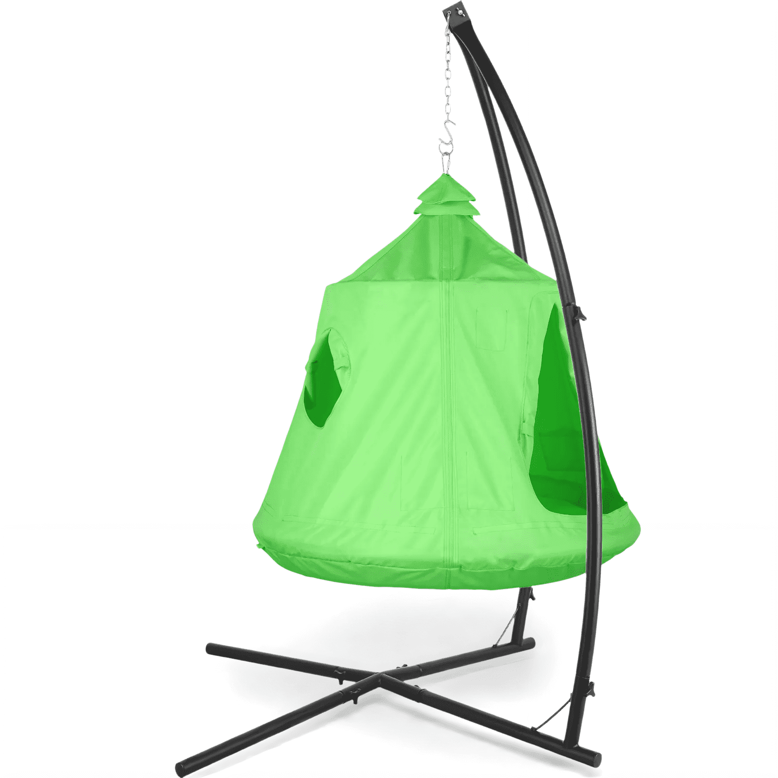 TLSUNNY Hanging Tree Tent Combo with Steel Stand & Adjustable Hammock Chair, for Balcony, Porch