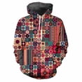 thumbnail image 3 of Sudadera con capucha de moda para hombre, estampada con patrones de cuadros populares, impresión digital, sudadera informal de manga larga con capucha y tela gruesa, 3 of 5