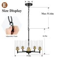 thumbnail image 2 of Candelabro Sucolite de 19.8 pulgadas con 5 luces, estilo casa de campo moderna, 2 of 9
