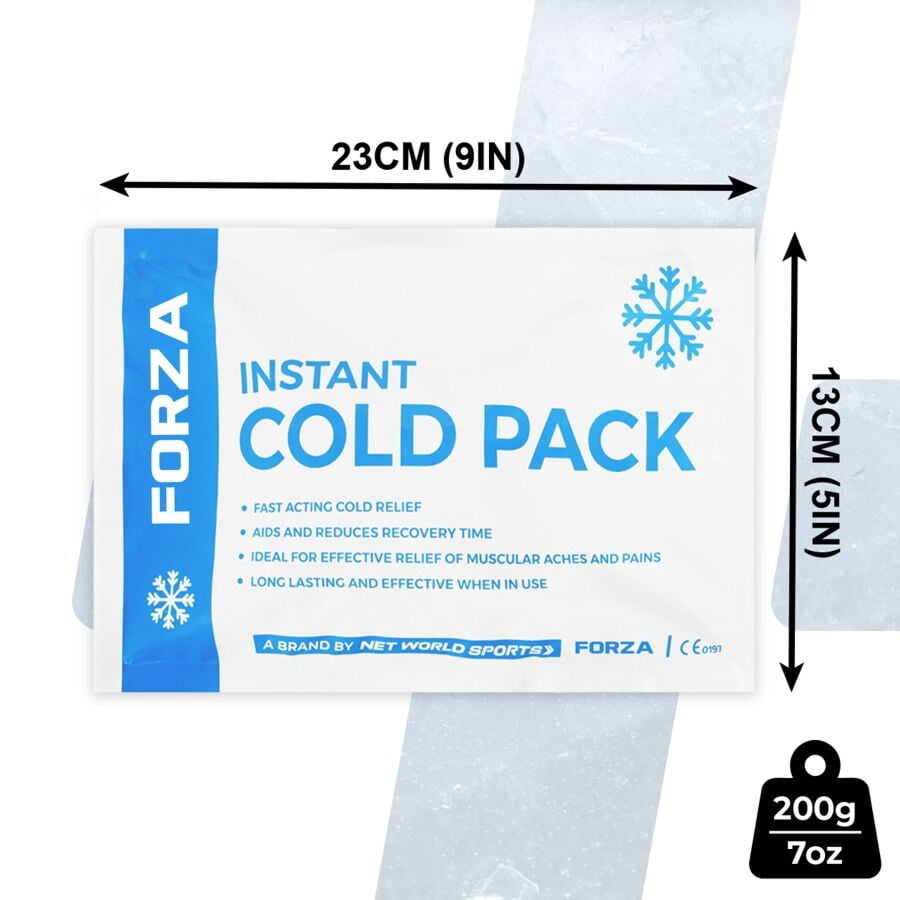 FORZA Instant Ice Pack for Sports Injuries | Single Use Cold Compress for Pain Relief and Swelling Reduction