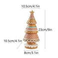 thumbnail image 3 of KeirineCC 1PCS Resin Frosted Gingerbread Cone Tree,Gingerbread Cookie Christmas Tree,9-inch Height,Holiday Season Decoration,Tree Theme,Christmas Tree Decor for Indoor Festive Home or Party, 3 of 9