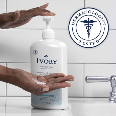 (4 PACK) IVORY MILD AND GENTLE BODY WASH, ORIGINAL SCENT, 35 FL OZ