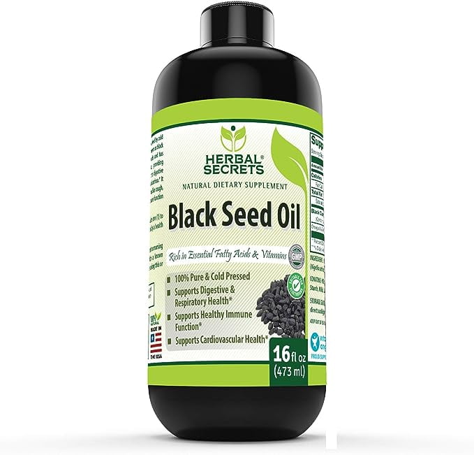 Herbal Secrets Natural Raw Black Seed Oil 16 oz | Natural Cold Pressed ...