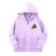 thumbnail image 5 of Sudadera con capucha y manga larga para niños y niñas, estilo informal, deportivo, con estampado degradado, cuello redondo, poliéster, 5 of 6