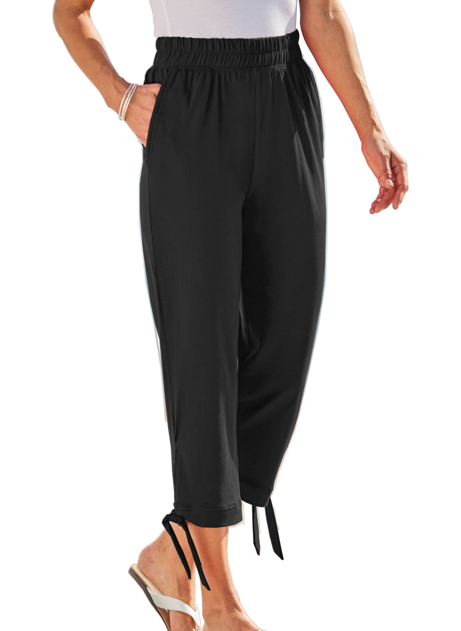 elastic waist capris