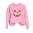 thumbnail image 6 of Dpjklzsn Women’s Halloween Pumpkin Sweatshirt, Glitter Jack O Lantern Graphic Crewneck Pullover, Long Sleeve Fall Casual Sweatshirt Top, 6 of 6