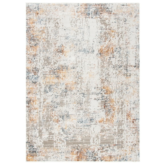 SAFAVIEH Princeton Lorelle Distressed Area Rug, Ivory/Grey, 8' x 10'
