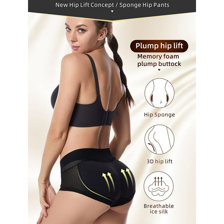 LilyLLL Womens Butt Booty Lifter Hip Enhancer Shapewear Padded Underwear  Briefs Panties 