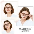 thumbnail image 2 of Madison Avenue 2 Pack Cateye Reading Glasses for Women, Fashion Readers with Comfort Spring Hinge(Black/Demi), 2 of 6