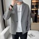 thumbnail image 5 of Abrigo a rayas para hombre, blazer marrón para fiesta, chaqueta de traje para hombre, original, nuevo, de verano, elegante, estilo coreano, ropa prémium para primavera, 5 of 5